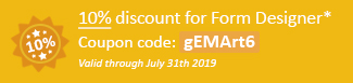 10% discount for Form Designer Coupon code: gEMArt6