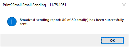 Using Print2Email in Broadcast Mode