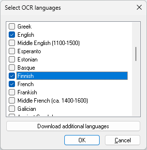 OCR the scanned documents