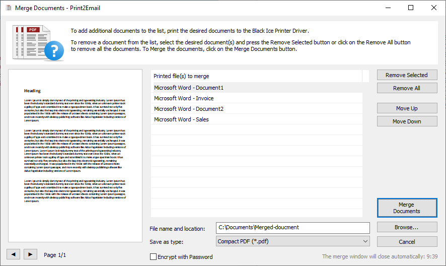 bullzip pdf printer silent mode