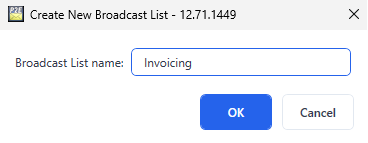 Naming Broadcast List
